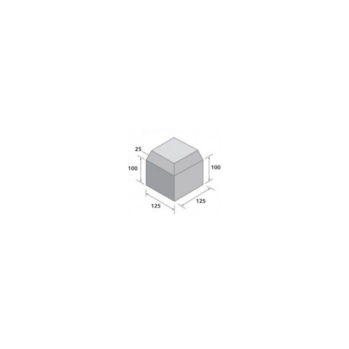 BRADSTONE | CONCRETE BLOCK PAVING | BLOCK KERB | SMALL | SK/A EXTERNAL ANGLE | 125 X 125 X 125 | CHARCOAL main product photo