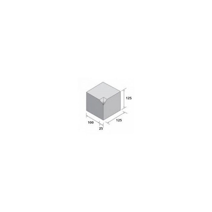 BRADSTONE | CONCRETE BLOCK PAVING | BLOCK KERB | SMALL | SK/B INTERNAL ANGLE | 125 X 125 X 125 | CHARCOAL main product photo