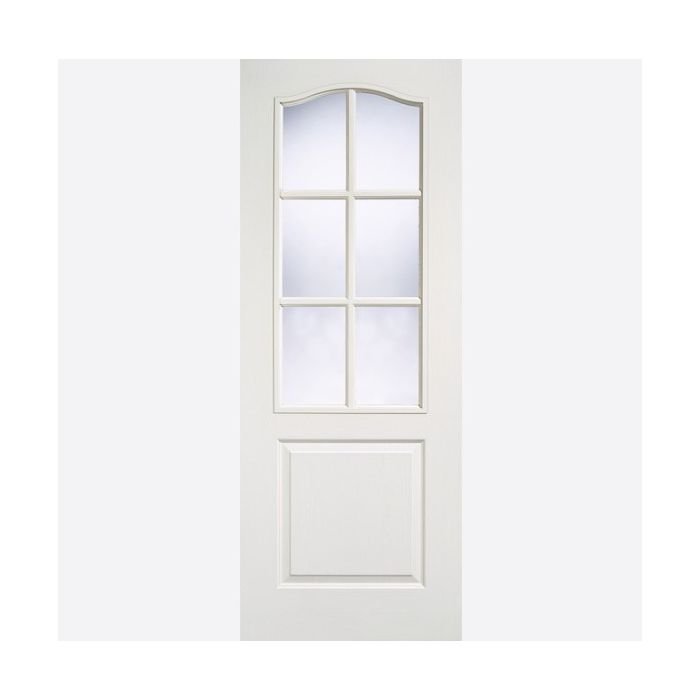 LPD | INTERNAL | MOULDED CLASSICAL | GLAZED 6L | CLEAR | PRE-FINISHED | WHITE COMPOSITE | FSC® main product photo