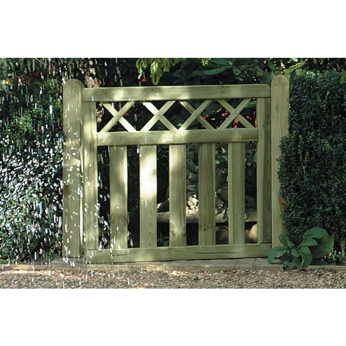 KDM | GATE | CROSS TOP | 0.9 X 0.9M | TREATED GREEN main product photo