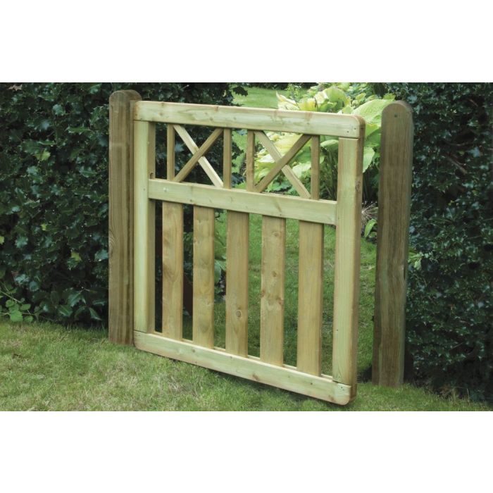 KDM | GATE | ELITE CROSS TOP | 0.9 X 0.9M | TREATED GREEN main product photo
