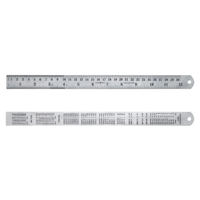 FAITHFULL | STEEL RULE | STAINLESS STEEL | 300MM main product photo