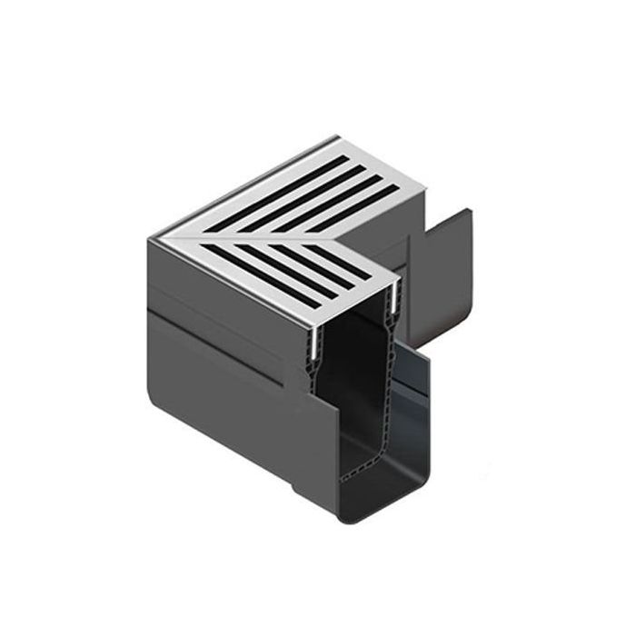 ACO | THRESHOLD DRAIN | A15 | CORNER UNIT | PLASTIC / ALUMINIUM main product photo