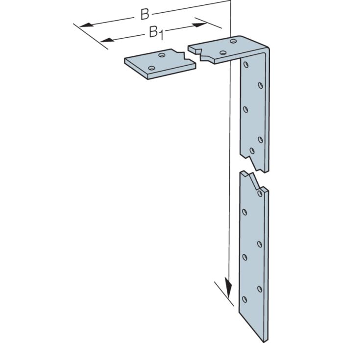 SIMPSON STRONG-TIE | HEAVY RESTRAINT STRAP | BENT | 1200MM | H12B10 | PRE-GALVANISED MILD STEEL main product photo