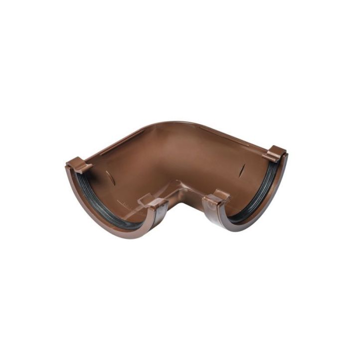 SWISH | GUTTERING | ANGLE | 90° | HALF ROUND | BROWN main product photo