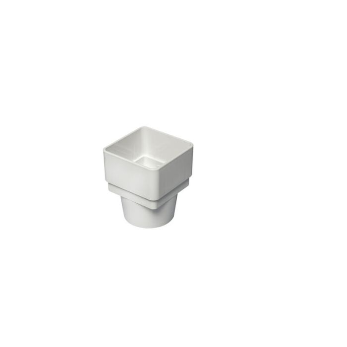 SWISH | GUTTERING | DOWNPIPE ADAPTOR | SQUARE / ROUND | WHITE main product photo