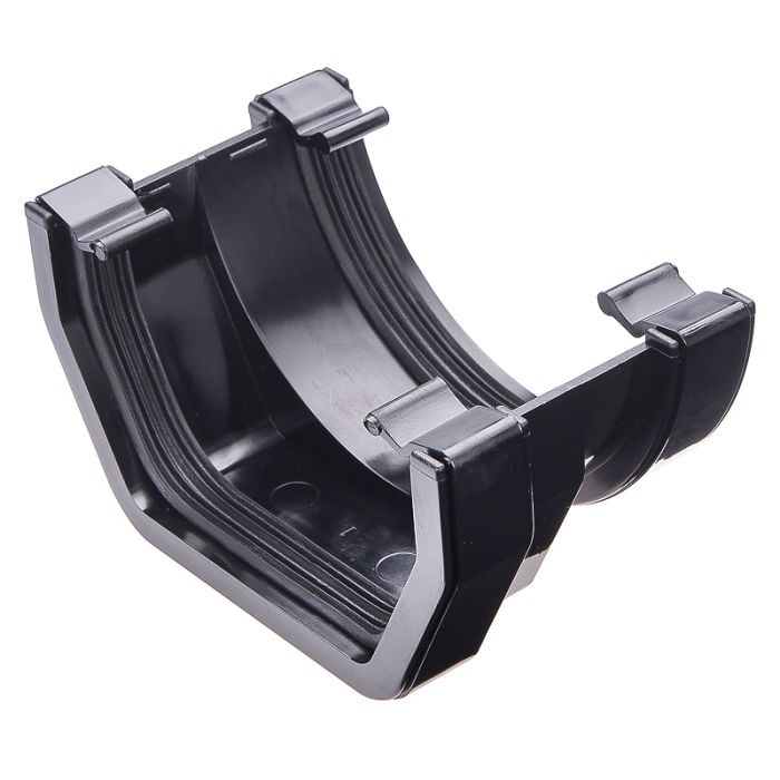 SWISH | GUTTERING | REVERSIBLE GUTTER ADAPTOR | HALF ROUND / SQUARE | BLACK main product photo