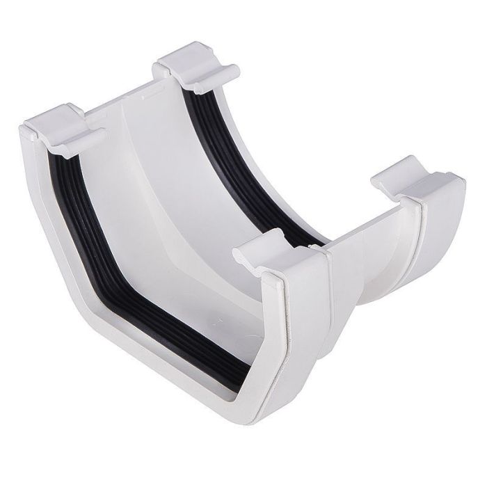 SWISH | GUTTERING | REVERSIBLE GUTTER ADAPTOR | HALF ROUND / SQUARE | WHITE main product photo