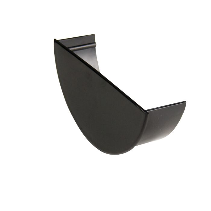 SWISH | GUTTERING | INTERNAL STOP END | HALF ROUND | BLACK main product photo