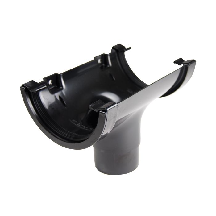 SWISH | GUTTERING | RUNNING OUTLET | HALF ROUND | BLACK main product photo