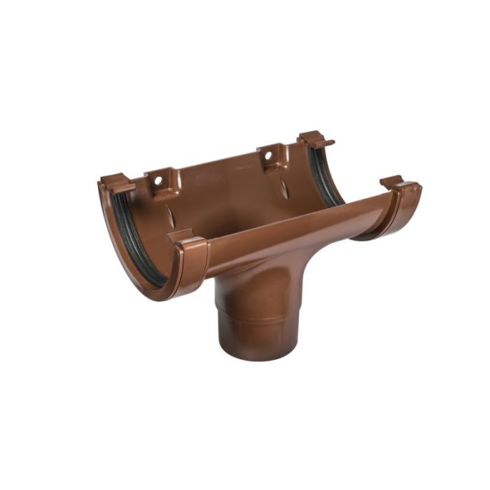 SWISH | GUTTERING | RUNNING OUTLET | HALF ROUND | BROWN main product photo