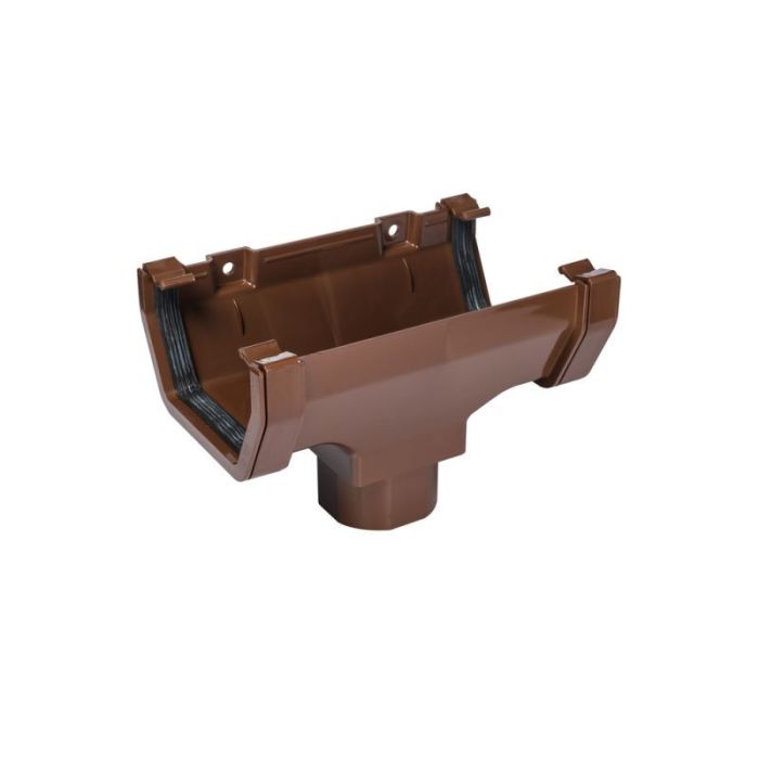 SWISH | GUTTERING | RUNNING OUTLET | SQUARE | BROWN main product photo
