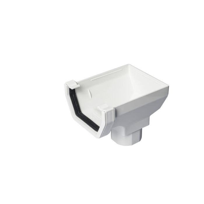 SWISH | GUTTERING | STOP END OUTLET | SQUARE | WHITE main product photo