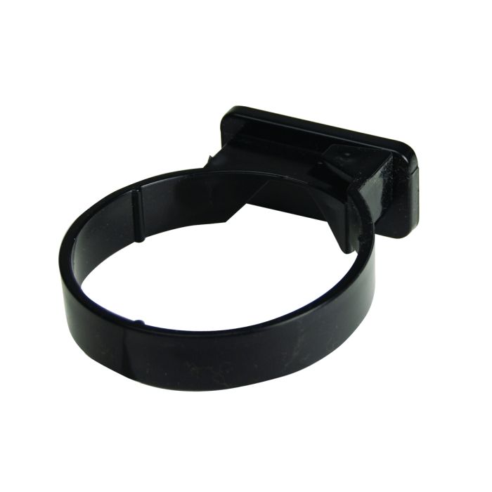 SWISH | GUTTERING | CONCEALED DOWNPIPE CLIP | ROUND | BLACK main product photo