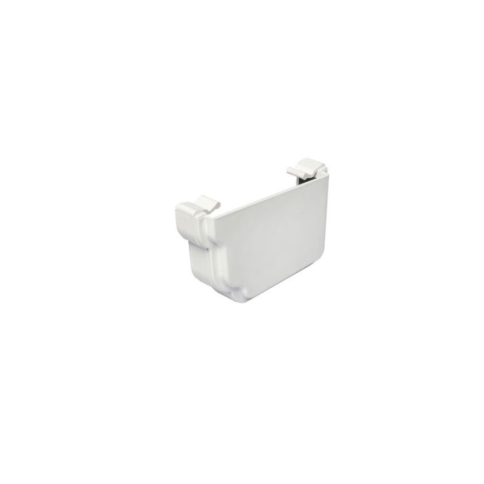 SWISH | GUTTERING | EXTERNAL STOP END | R/H | OGEE | WHITE main product photo