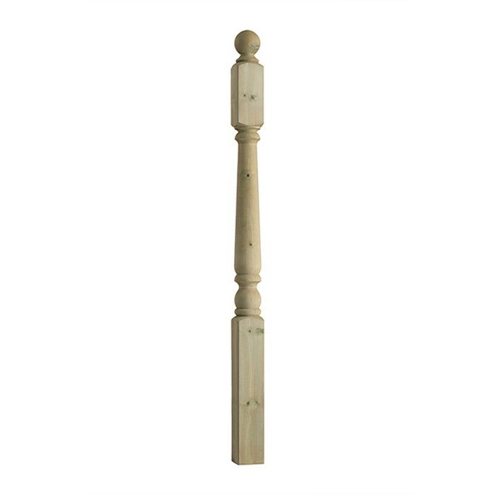 CHESHIRE MOULDINGS | DECKING | NEWEL POST | TURNED | 1200 X 100 X 100 | GREEN main product photo