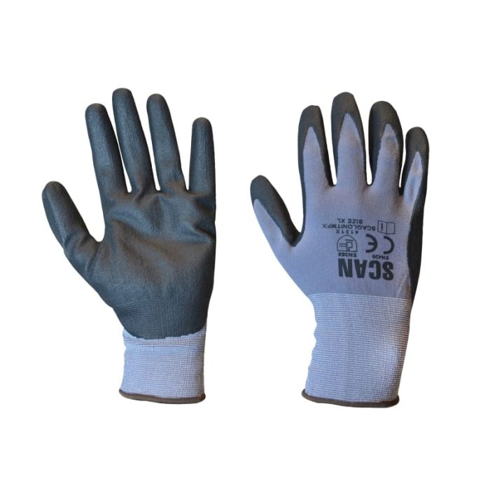 SCAN | NITRILE GLOVES | MICROFOAM | SIZE 9 | LARGE main product photo
