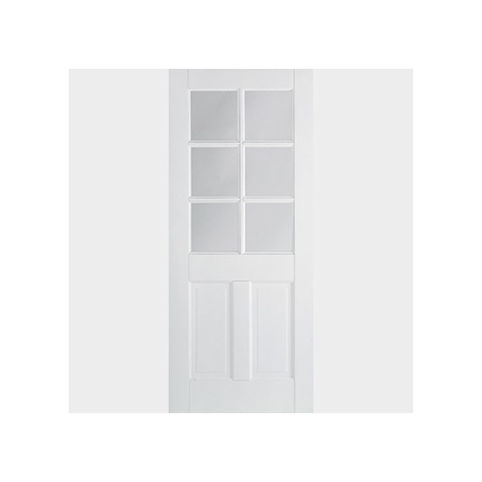 LPD | INTERNAL | CANTERBURY | GLAZED 6L | CLEAR | PRIMED | WHITE | FSC® main product photo