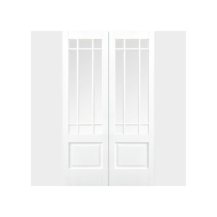 LPD | INTERNAL | DOWNHAM | GLAZED 9L PAIRS | CLEAR | PRIMED | WHITE | FSC® main product photo